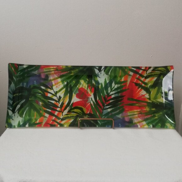 Prima Glass Tropical Serving Tray - Picture 1 of 6